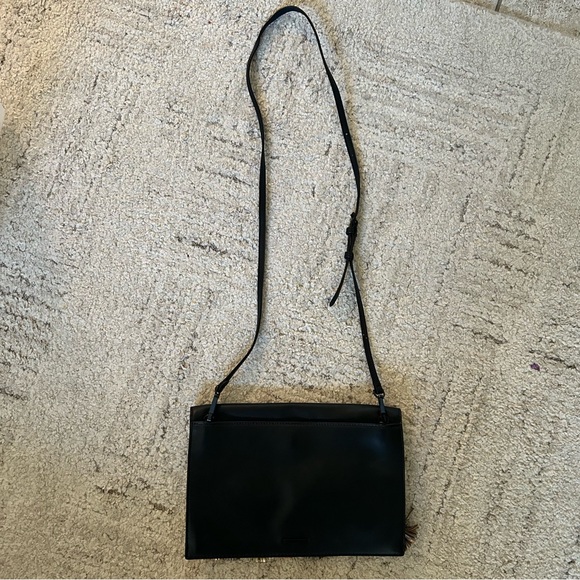 Rebecca Minkoff Black Leather Tassel Crossbody Purse - Picture 8 of 8
